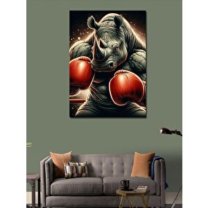 Kanvas Tablo Boksör Gergedan 70x100 cm