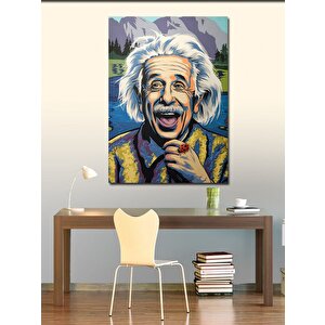 Kanvas Tablo Einstein Karikatürü 70x100 cm
