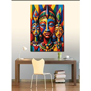Kanvas Tablo Afrika Maskesi Çeşitliliği 50x70 cm