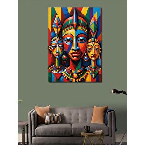 Kanvas Tablo Afrika Maskesi Çeşitliliği 50x70 cm