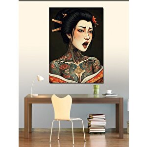 Kanvas Tablo Geyşa Portresi 100x140 cm