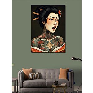 Kanvas Tablo Geyşa Portresi 100x140 cm