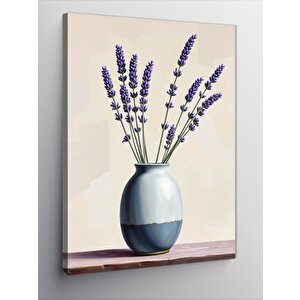 Kanvas Tablo Vazoda Mor Lavanta 70x100 cm