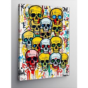 Kanvas Tablo Grafiti Kafatasları 100x140 cm