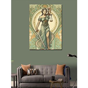 Kanvas Tablo Adalet Tanrıçası 70x100 cm