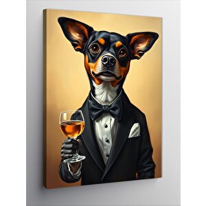 Kanvas Tablo Şık Chihuahua Köpeği 70x100 cm