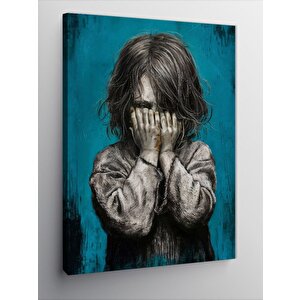 Kanvas Tablo Üzgün Çocuk 50x70 cm