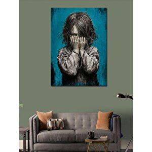 Kanvas Tablo Üzgün Çocuk 50x70 cm