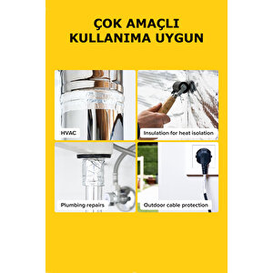 Alüminyum Folyo Bant 70 Mm X 50 M Su Geçirmez, Yüksek Sıcaklık İzolasyonlu Sızdırmaz