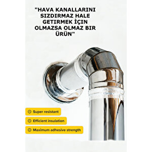 Alüminyum Folyo Bant 70 Mm X 50 M Su Geçirmez, Yüksek Sıcaklık İzolasyonlu Sızdırmaz