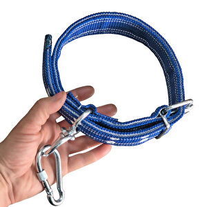 Çift Tokalı Köpek Boyun Tasması Büyük Irk 82cm Kilitli Karabinalı Palaska Kangal Tasma