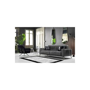 Makinede Yıkanabilir Leke Tutmaz  siyah Pvc Deri Kaymaz Taban Tasarım Salon Saçaksız Halı 353-03