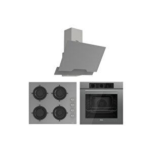 Soft Line Gri ankastre set ( Qbl62cpr-cs208-d065 )