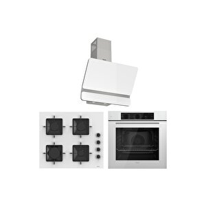 Elegant Line Plus Beyaz Ankastre Set ( Qbl62cb-ss206-d081 )