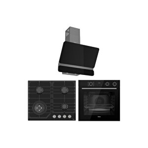 Steamart & Fryart Serisi Buharlı Pişirme Siyah 3'lü Ankastre Set ( Xe64cs-nt025-d080 )