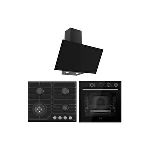 Steamart & Fryart Serisi Buharlı Pişirme Siyah 3'lü Ankastre Set ( Xe64cs-nt025-d077 )