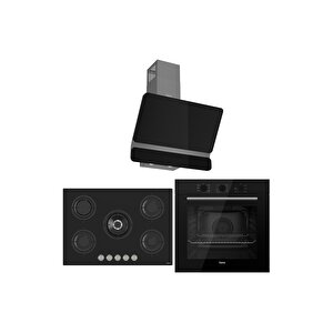 Rs Serisi Siyah 5 Gözlü Ankastre Set ( Qbl62cs-rs035-d080 )