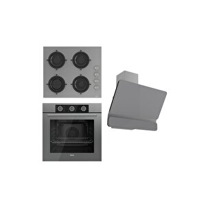 Flowart Basıc Serisi Gri Ankastre Set (cs208 Xe62cpr D082)