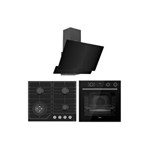 Steamart & Fryart Serisi Buharlı Pişirme Siyah 3'lü Ankastre Set ( Xe64cs-nt025-d063 )