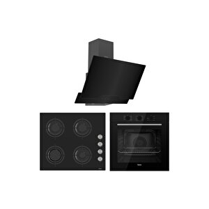 Soft Line Siyah Ankastre set ( Qbl62cs-cs205-d063 ) Uyumlu