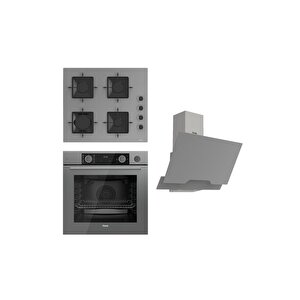 Steamart Ss Serisi Gri Set (ss208 Xe64cpr D065 ) - Kare Emaye Izgara