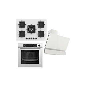 Steamart Ss Serisi Beyaz Set (ss036 Xe64cb D081 ) -75'lik Seri - Kare Emaye Izgara