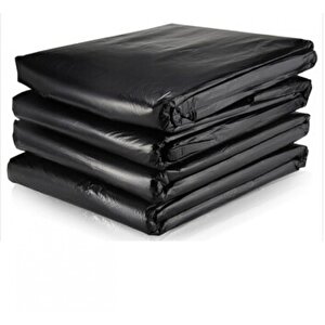Endüstriyel Jumbo Boy Dökme Çöp Torbası - 80 X 100 Cm. - 250 Mikron - Kalın - 25 Kg. - Siyah - Torba
