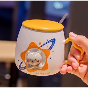 Kedi̇ Serami̇k Kupa, Gri̇, 8x9 Gri