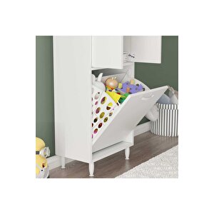 Gamzem Genç Odası 55x138 Cm Oyuncak Sepetli Çocuk Odası Dolabı