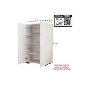 Güneş 110 Cm 2 Kapaklı Havlu Dosya Dolabı