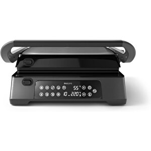 7000 Serisi Izgara Ve Tost Makinesi Yapışmaz Çıkarılabilir Plakalı Ve Dijital Ekranlı Hd6307/70