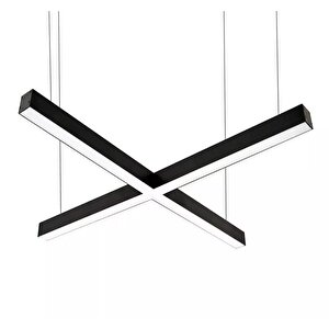 Linear Ledli 100 X100 Cm Modern Led Sarkıt Siyah 5x8 Kasa (90') Sıcak Beyaz