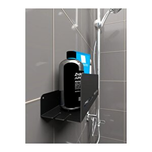 Modern, Estetik Ve Minimalist Tasarım Metal Duş Rafı Paslanmaz Modern Metal Duş Rafı Siyah