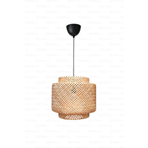 Sinnerlig Bambu Avize 40cm- İskandinav, Modern, Bohem, Rattan Avize, Aydınlatma