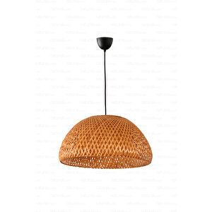Bohem Bambu Boja Pendant Sarkıt Avize Lamba 45 Cm - Iskandinav, Modern, Bohem, Rattan Aydınlatma