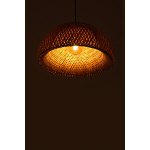 Bohem Bambu Boja Pendant Sarkıt Avize Lamba 45 Cm - Iskandinav, Modern, Bohem, Rattan Aydınlatma