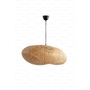 Bohem Bambu Elips Sarkıt Avize Lamba 60cm - Iskandinav, Modern, Bohem, Rattan Aydınlatma