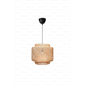 Sinnerlig Bambu Avize 30cm - Iskandinav, Modern, Bohem, Rattan Avize, Aydınlatma