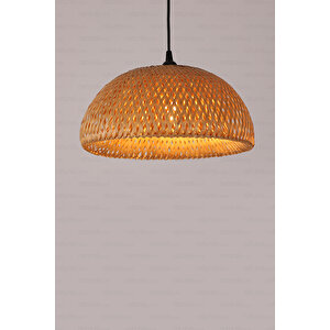 Bohem Bambu Boja Pendant Sarkıt Avize Lamba 35 Cm - Iskandinav, Modern, Bohem, Rattan Aydınlatma