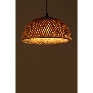 Bohem Bambu Boja Pendant Sarkıt Avize Lamba 35 Cm - Iskandinav, Modern, Bohem, Rattan Aydınlatma