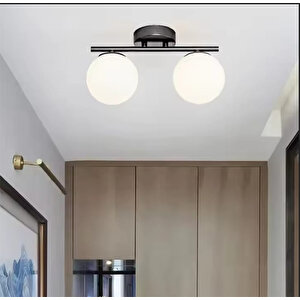 Simaavize Modern Tasarım Opal Camlı Glop Karpuz 2'li Avize