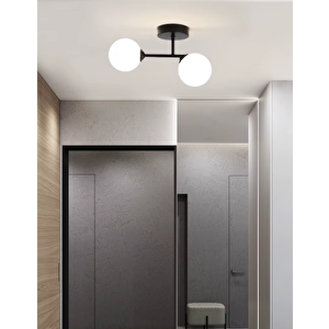 Simaavize Modern Opal Camlı Glop Karpuz 2'li Avize