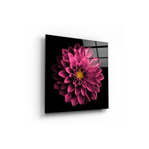 Çiçek Cam Tablo | Hediyelik, Dekoratif, Ofis, Mutfak 30x30 cm