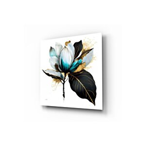 Çiçek Cam Tablo | Hediyelik, Dekoratif, Ofis, Mutfak 40x40 cm