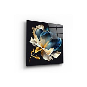 Çiçek Cam Tablo | Hediyelik, Dekoratif, Ofis, Mutfak 80x80 cm