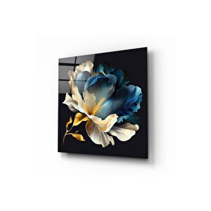 Çiçek Cam Tablo | Hediyelik, Dekoratif, Ofis, Mutfak 80x80 cm
