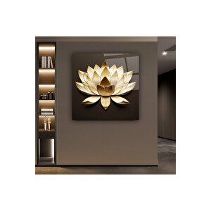 Lotus Çiçek  Cam Tablo | Hediyelik, Dekoratif, Ofis, Mutfak