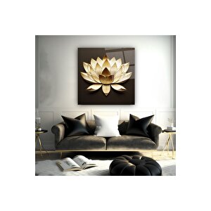 Lotus Çiçek  Cam Tablo | Hediyelik, Dekoratif, Ofis, Mutfak