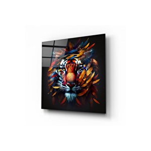 Kaplan Cam Tablo | Hediyelik, Dekoratif, Ofis, Mutfak 80x80 cm