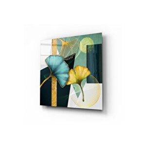 Çiçek Cam Tablo | Hediyelik, Dekoratif, Ofis, Mutfak 80x80 cm